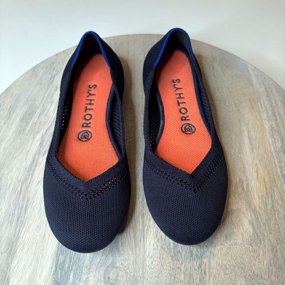 Rothy’s‎ Women's Navy Blue Honeycomb Luxury Ballet Flats US Size 8 - Picture 2 of 8